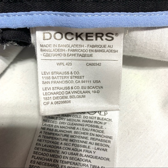 Dockers Black Slim Fit khaki Pants 34/32 - Picture 11 of 16